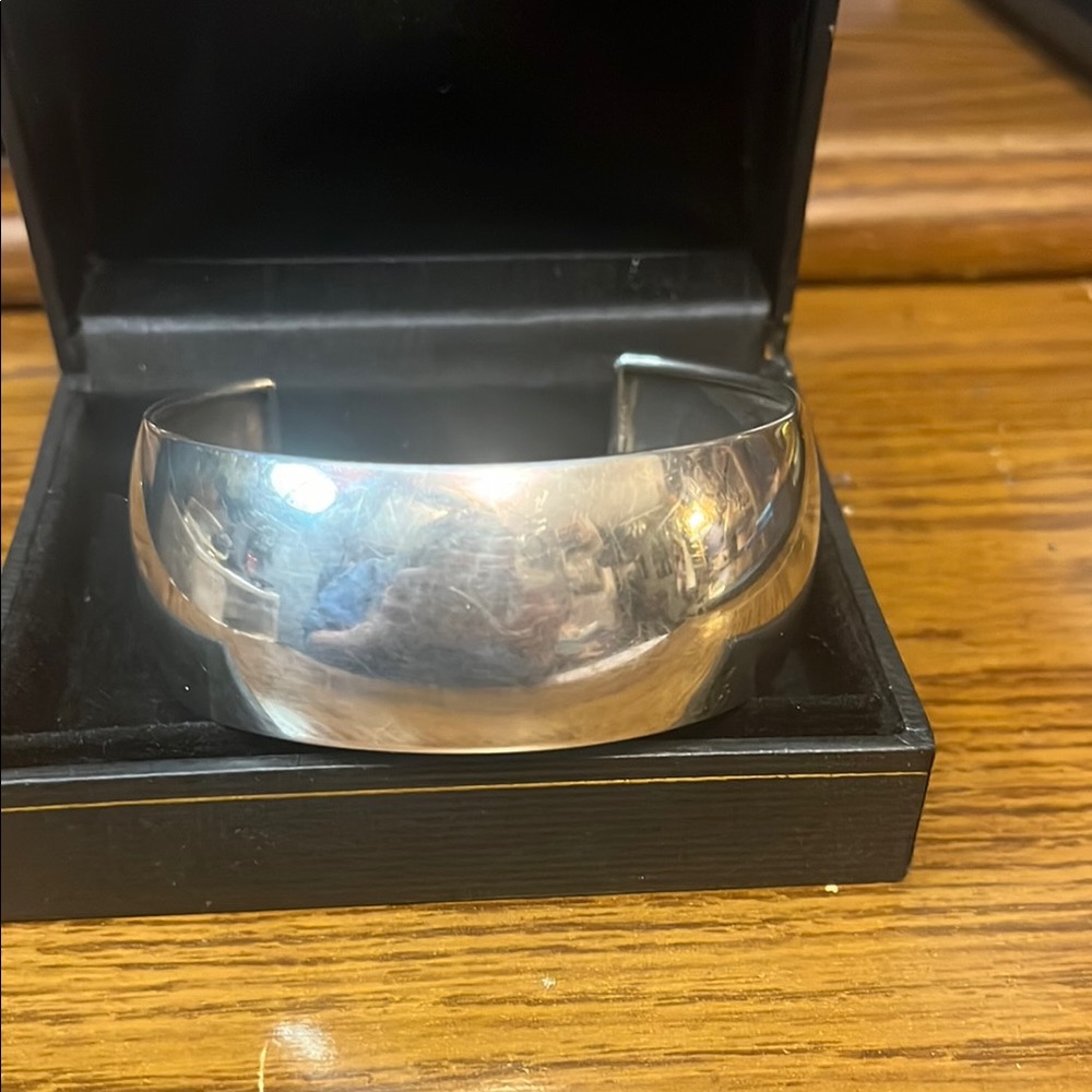 Silver Chunky Cuff Bracelet Jewelry